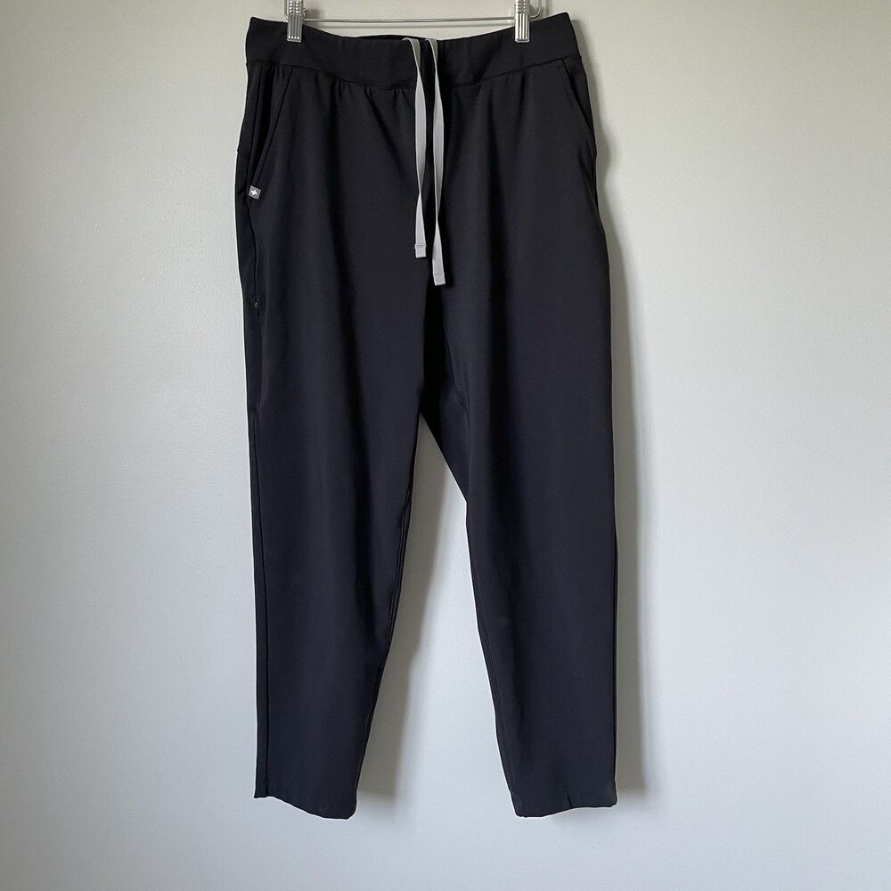 FIGS Technical Collection High-Waisted Scrub Pants Joggers Black Women's Large